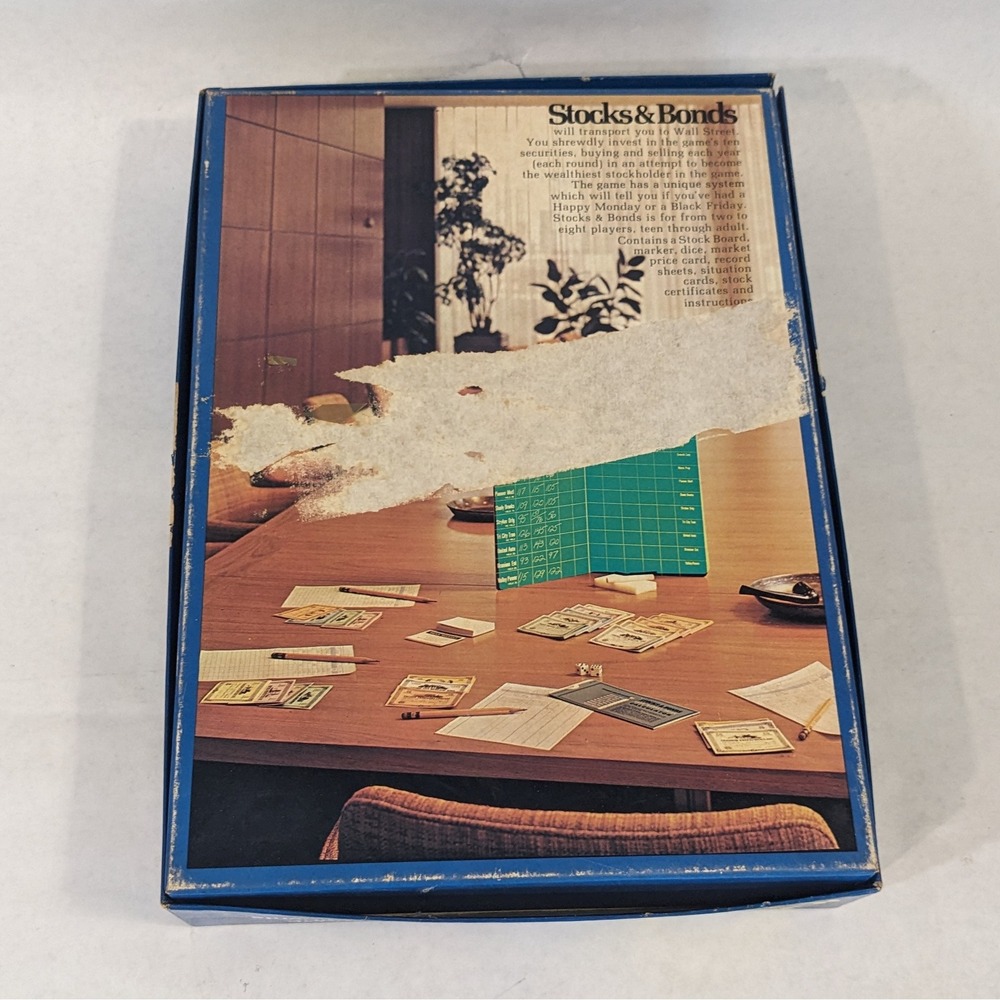 Vtg 1978 Stocks & Bonds Board Game Avalon Hill Bookshelf Game GA-170 Complete - Picture 5 of 9